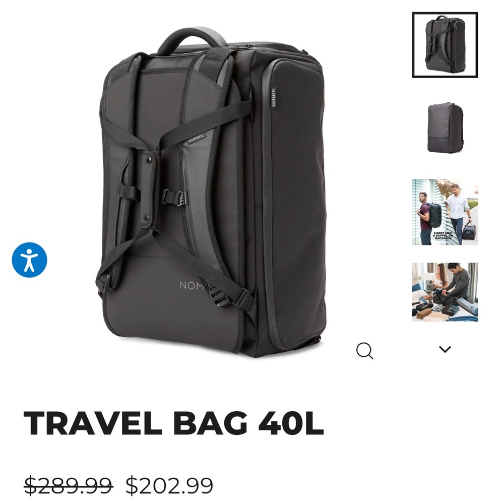 Nomatic backpack luggage